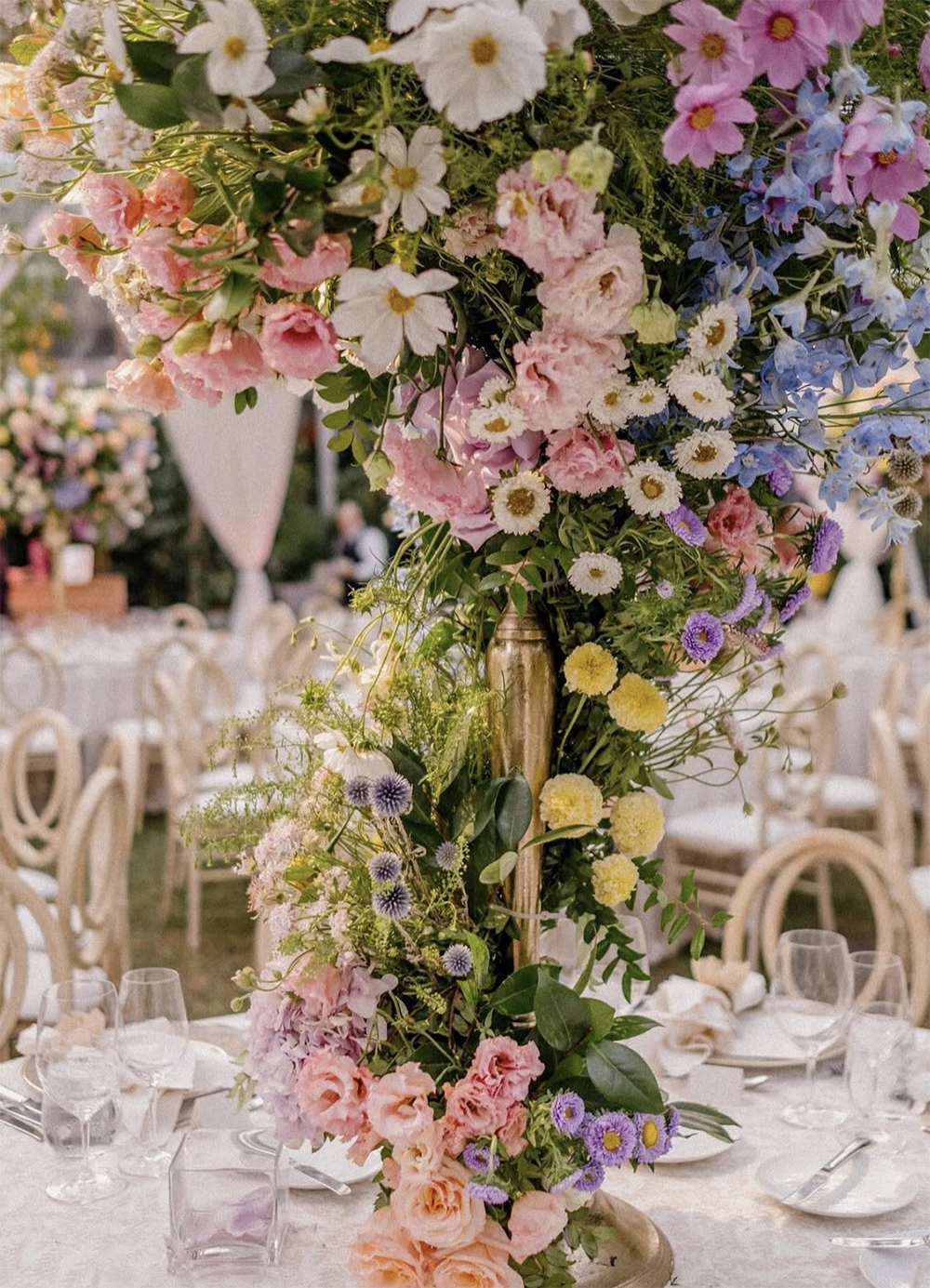 Garden terrace reception with lush greenery